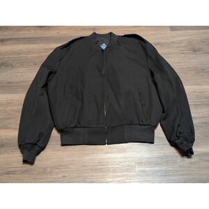 Neptune Garment Co Womens Black Wool Blend Thinsulate Bomber Jacket Size 20 Reg‎